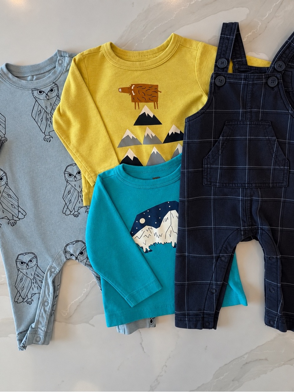 3–6M Tea Collection Baby Boy Luxury Clothing Bundle – 4 Pieces